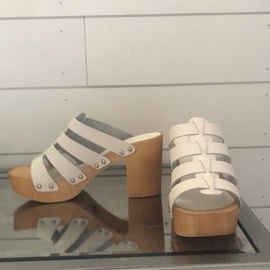 Madden Girl White Platform Sandals - Sz. 8.5